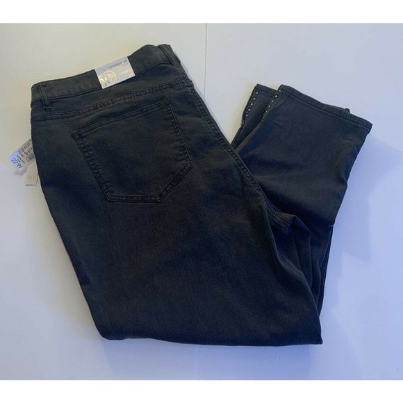 Dressbarn Signature Fit W62 Jeans Sz 22 Studded Ankle NWT